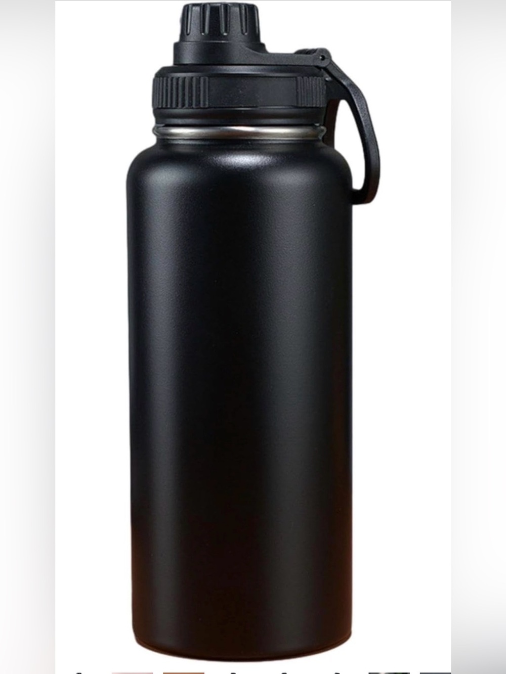 Koodee Stainless Steel SMARTY 900ml Black Water Bottle for School Office
